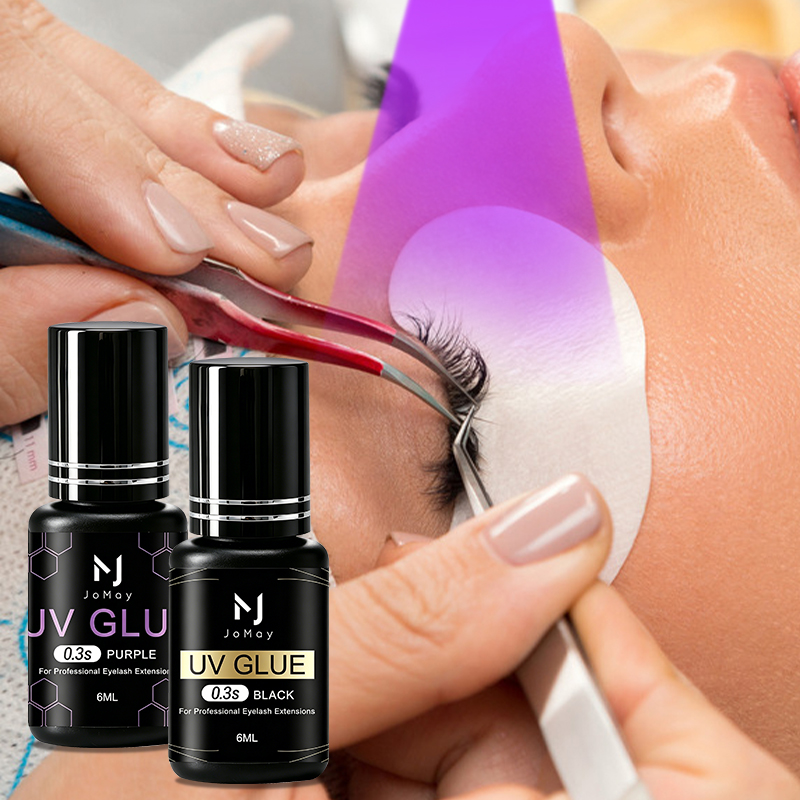 Eyelash Extension Uv - JOMAY Black Clear Purple UV Eyelash