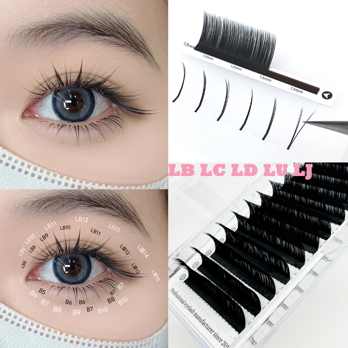Eyelash Extension Anime - Camellia False Eyelashes LC LB LD