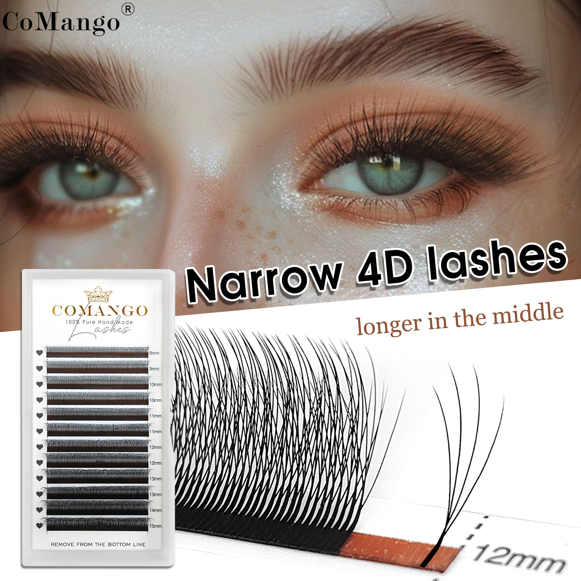 Eyelash Extension Japan - CoMango Narrow 4D Hand Woven W