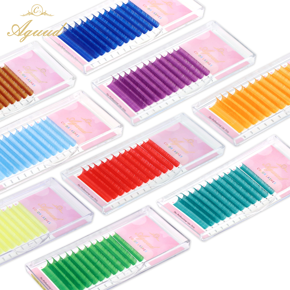 Eyelash Extension Uv - Color Lash Purple Blue Brown Green
