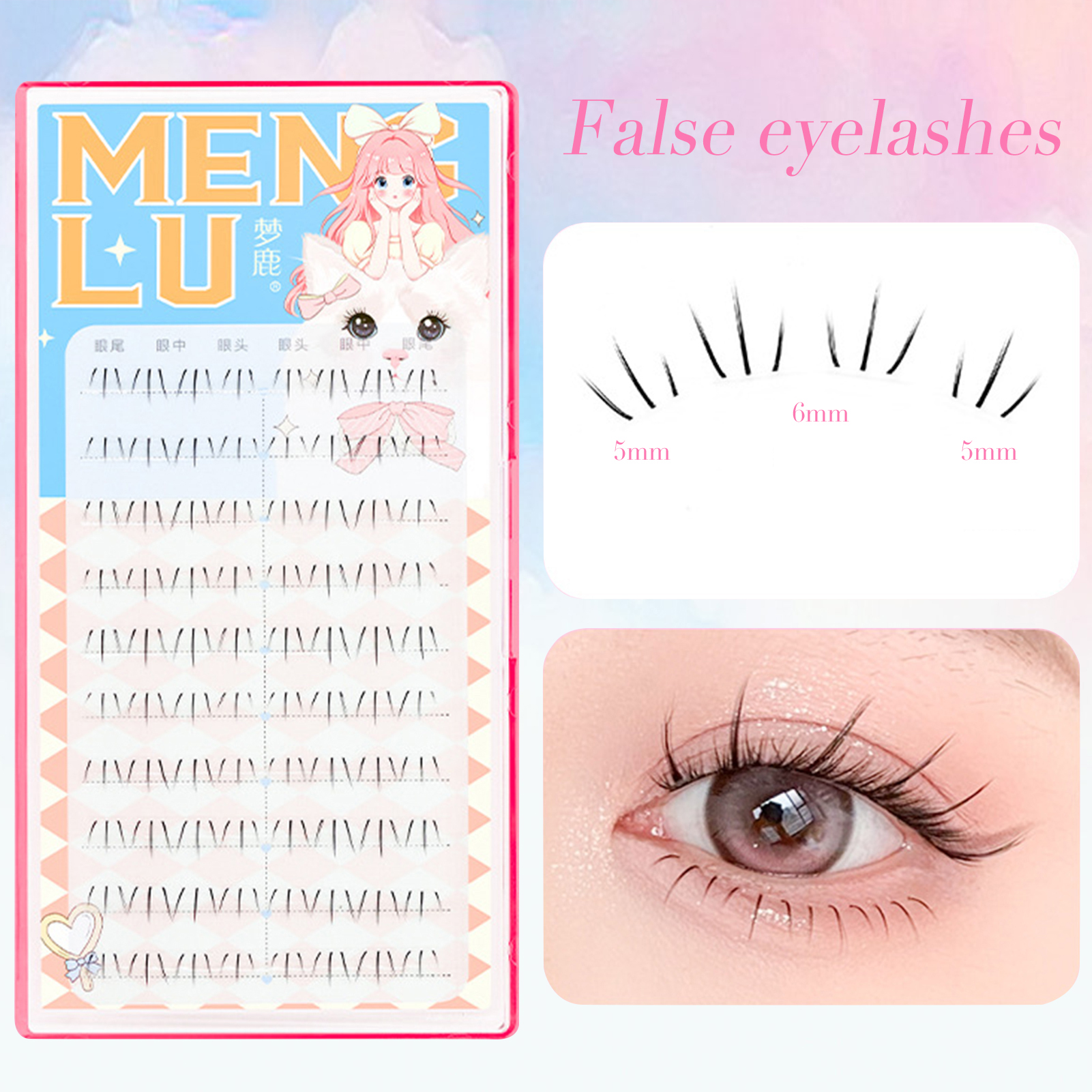 80pcs/set Segmented Lower Eyel - Eyelash Extension Japan 评论和价格