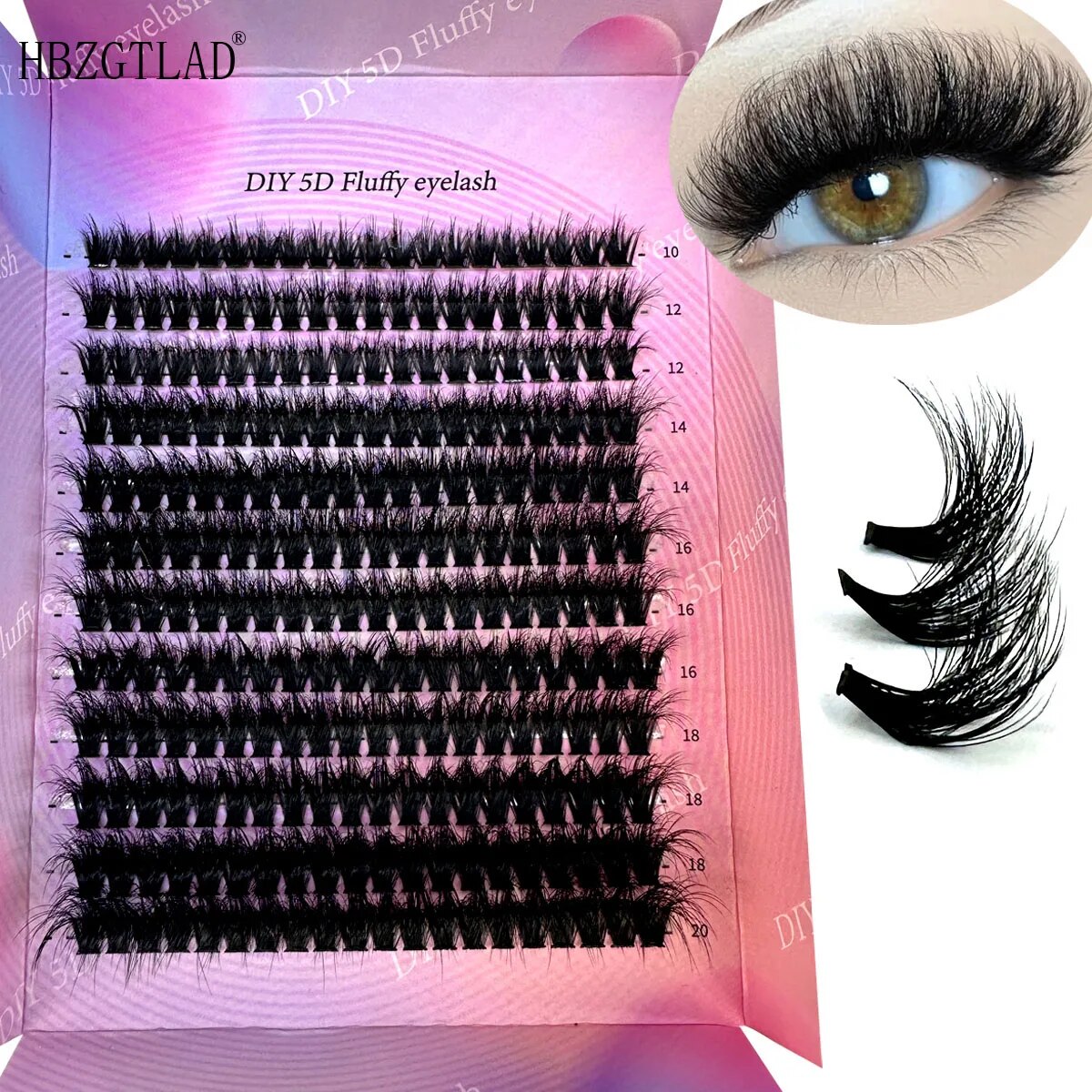 240Ps DIY 5D Fluffy Lash Clust - Eyelash Extension Anime 评论和价格