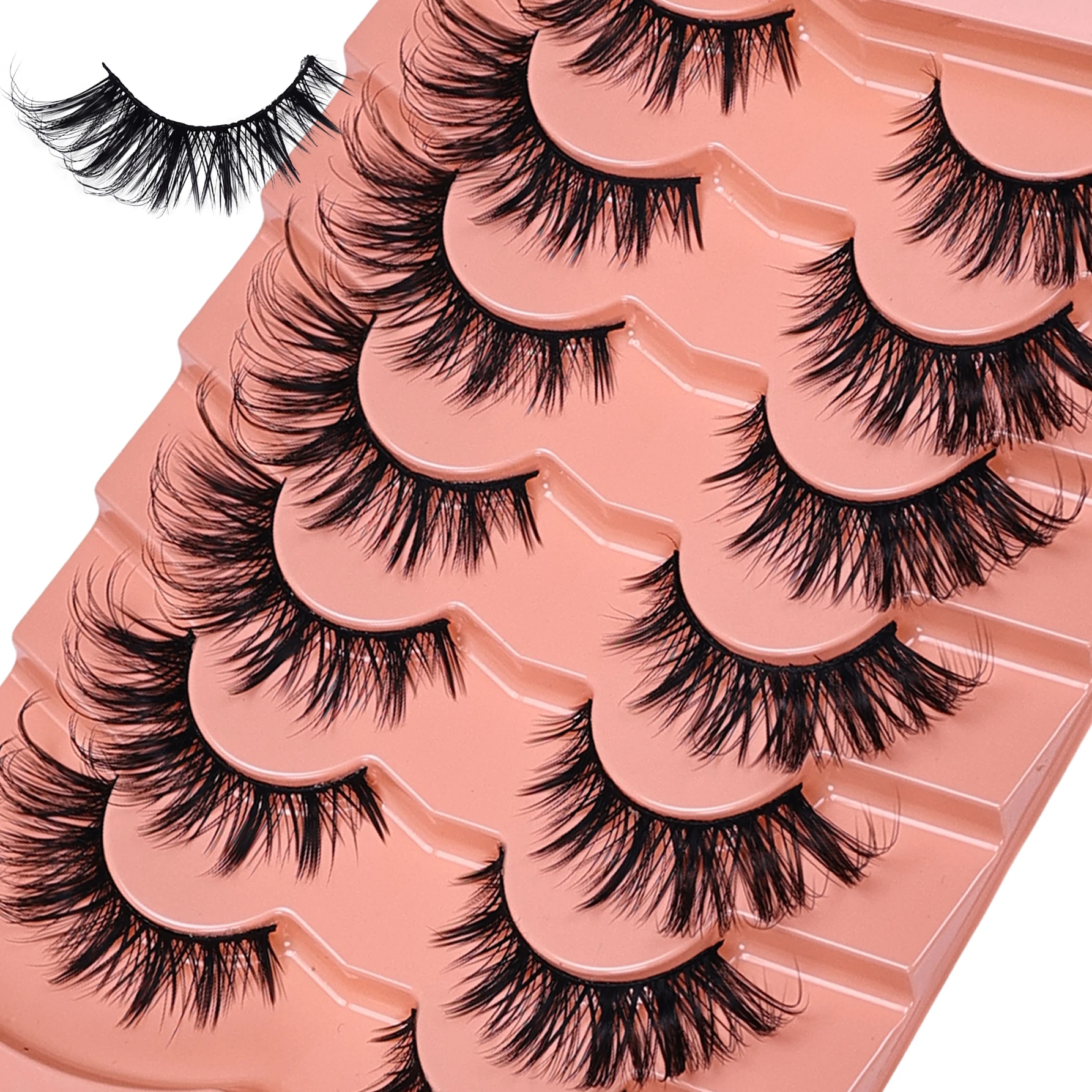 21Pairs/35Pairs Cat Eye False  - Eyelash Extension Cat Eye Wispy 评论和价格