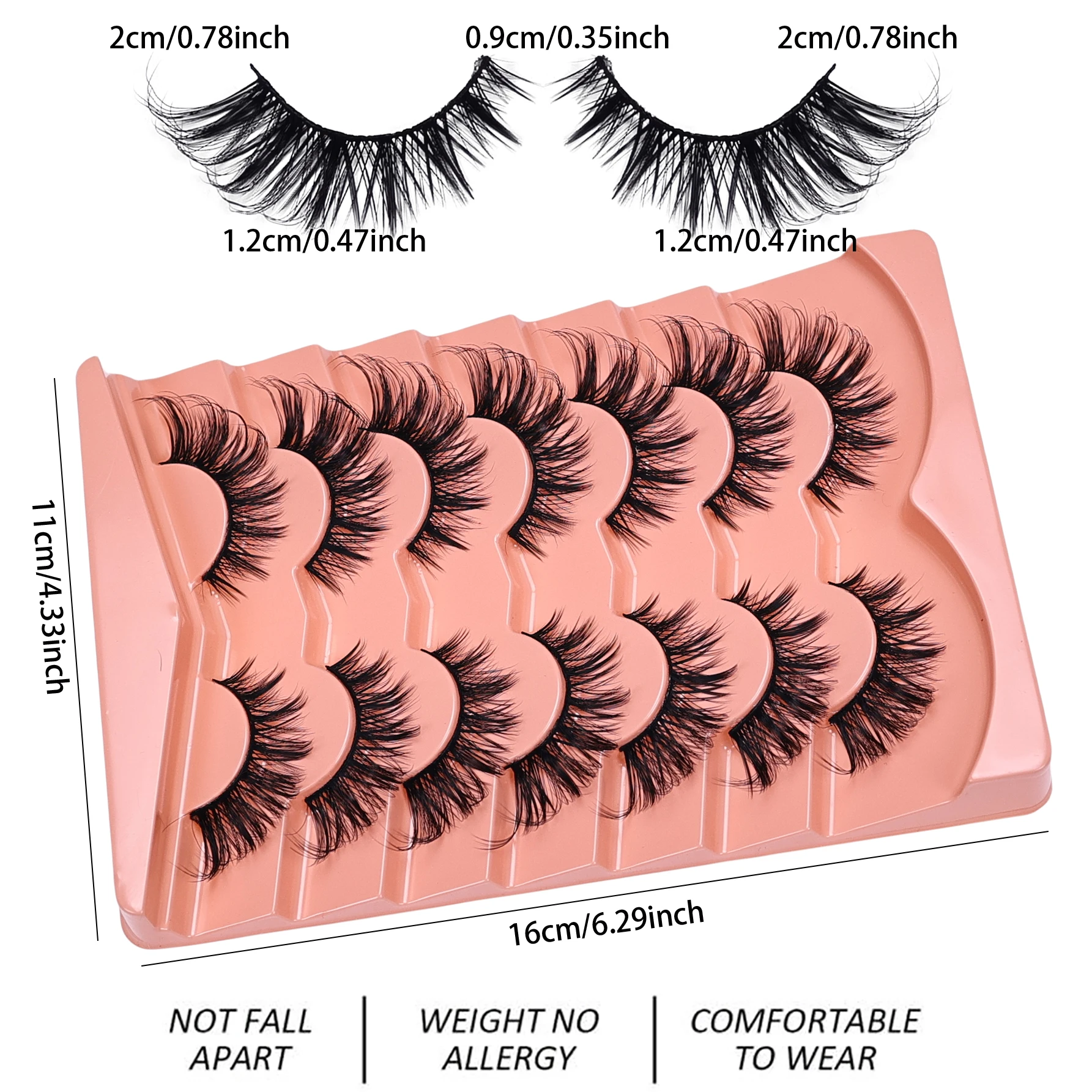 21Pairs/35Pairs Cat Eye False  - Eyelash Extension Cat Eye Wispy 评论和价格