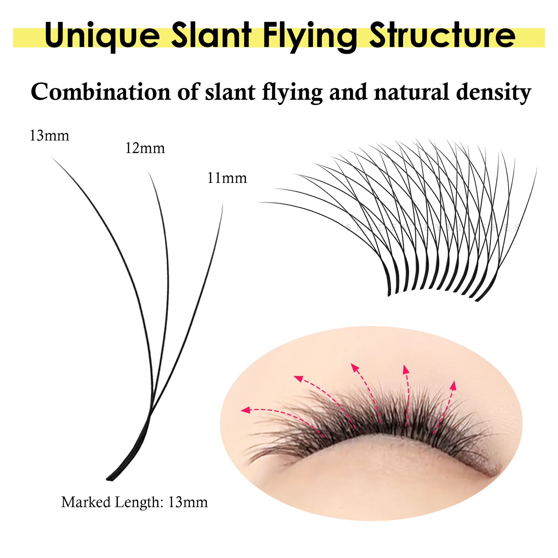 SEEDEW Fox 3D 4D Eyelash Exten - Eyelash Extension Cat Eye Wispy 评论和价格