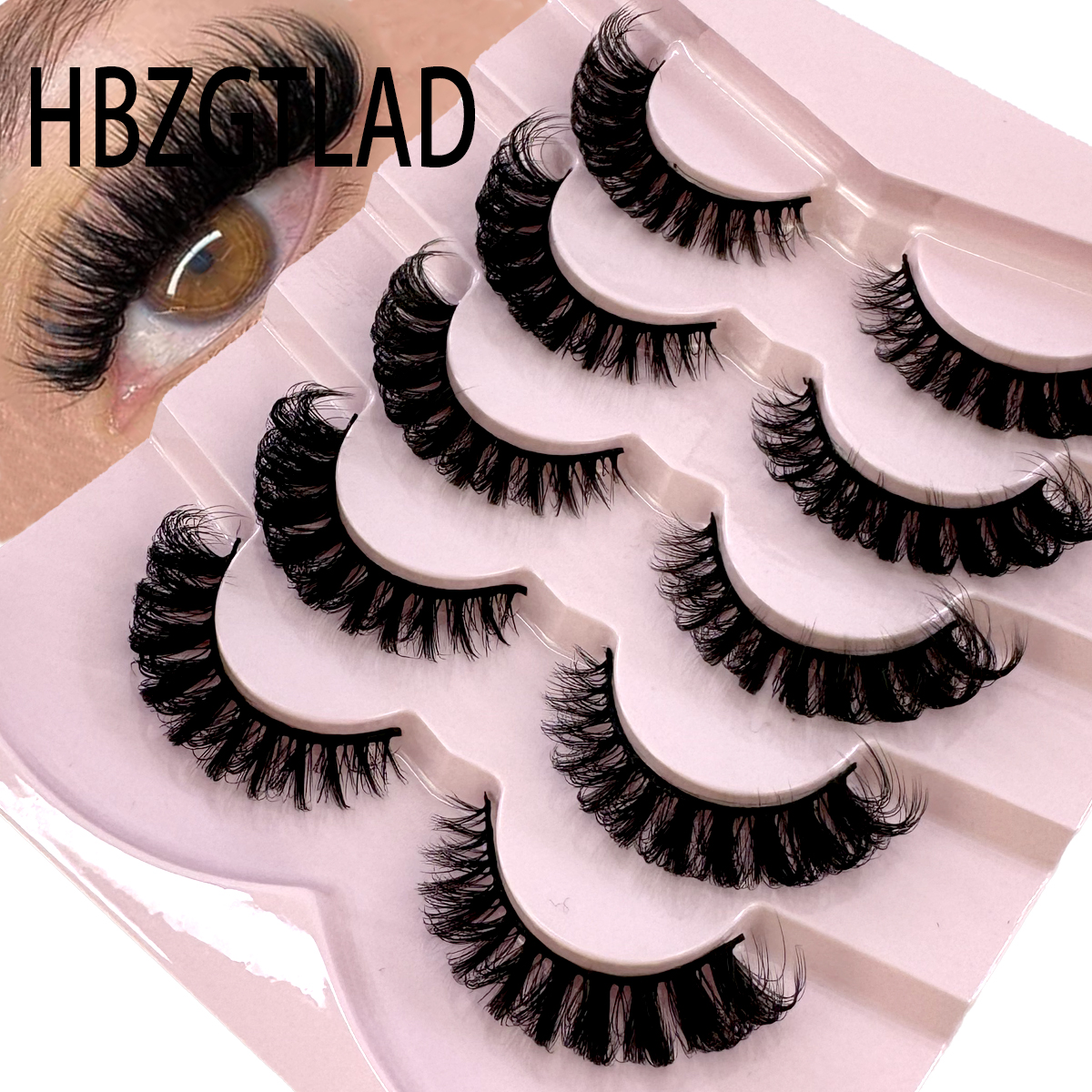 HBZGTLAD 3D natural cat eye fl - Eyelash Extension Cat Eye Wispy 评论和价格