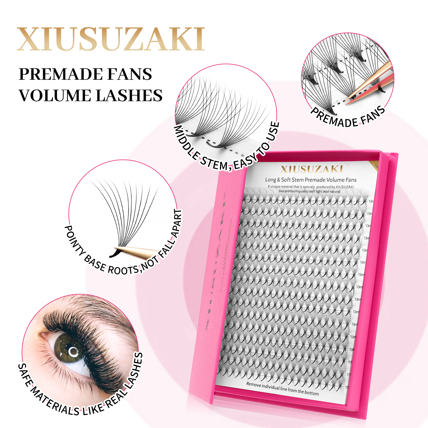 XIUSUZAKI 16Lines Premade Volu - Eyelash Extension Japan 评论和价格