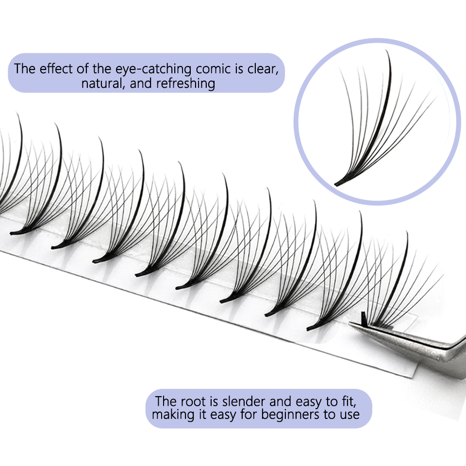 AGUUD Premade Wispy Fan Lashes - Eyelash Extension Japan 评论和价格