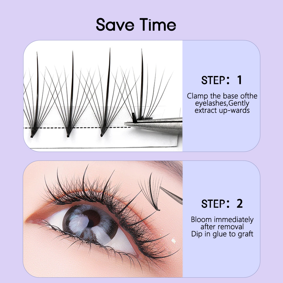 AGUUD Premade Wispy Fan Lashes - Eyelash Extension Japan 评论和价格