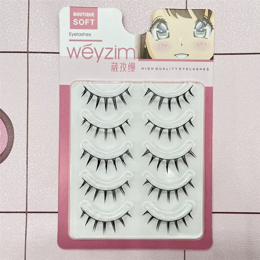 Faux Mink False Eyelashes 5 Pa - Eyelash Extension Anime 评论和价格