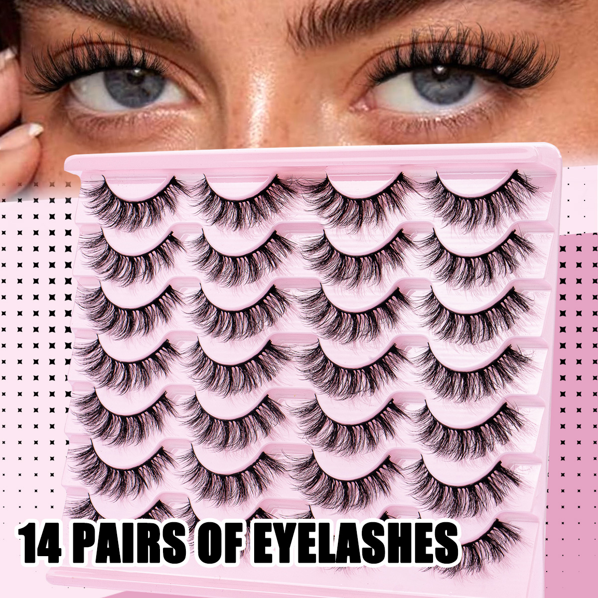 Cat Eye Lashes Faux Mink Eyela - Eyelash Extension Cat Eye Wispy 评论和价格