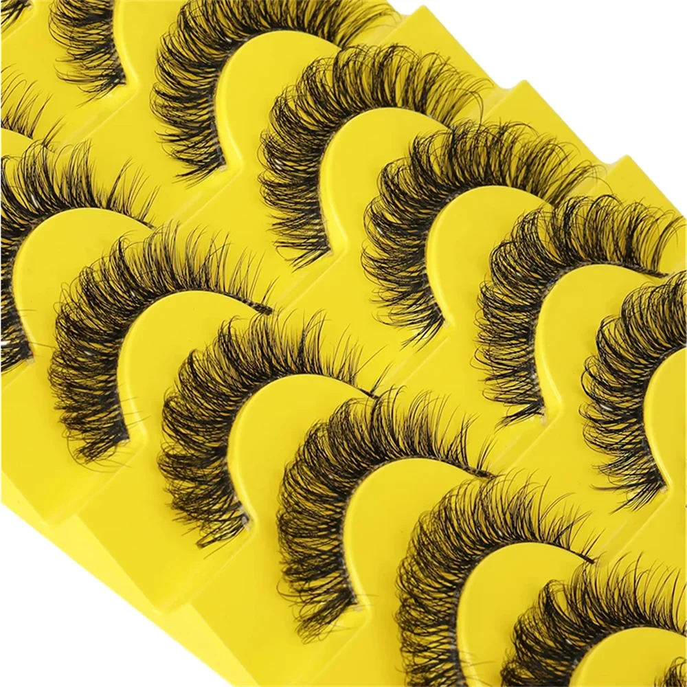 10 Pairs 6D Super Fluffy Faux  - Eyelash Extension Cat Eye Wispy 评论和价格