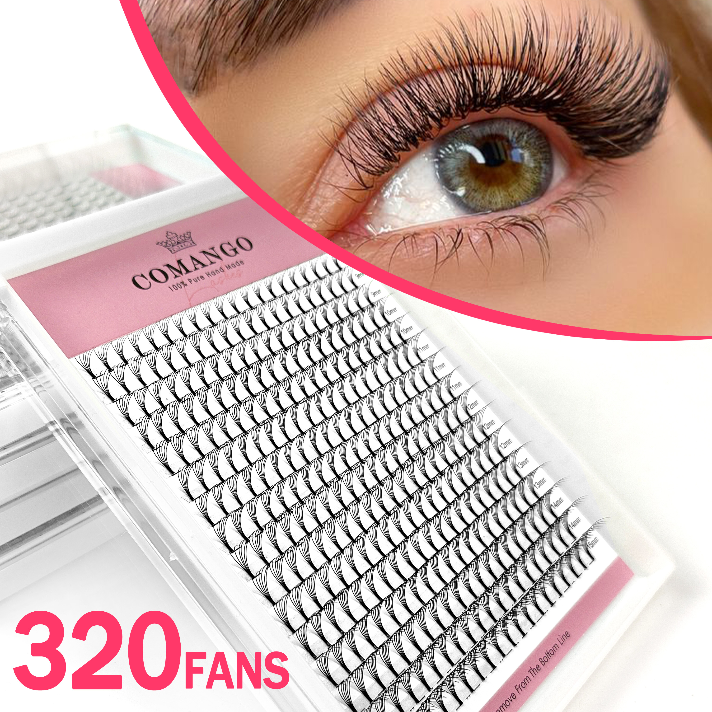 CoMango 320pcs Short Stem Prem - Eyelash Extension Japan 评论和价格