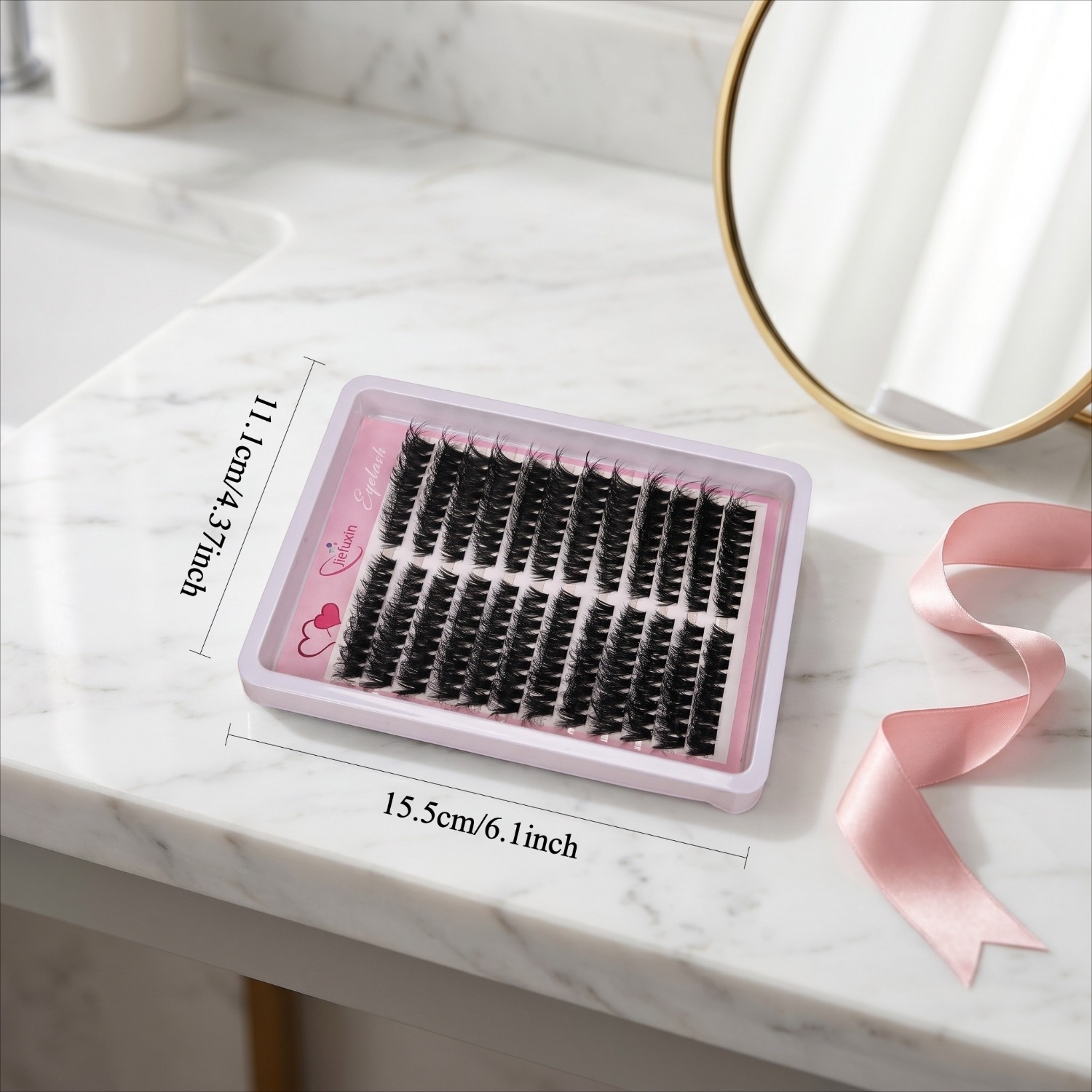 Fluffy Volume Cluster Lashes C - Eyelash Extension Cat Eye Wispy 评论和价格