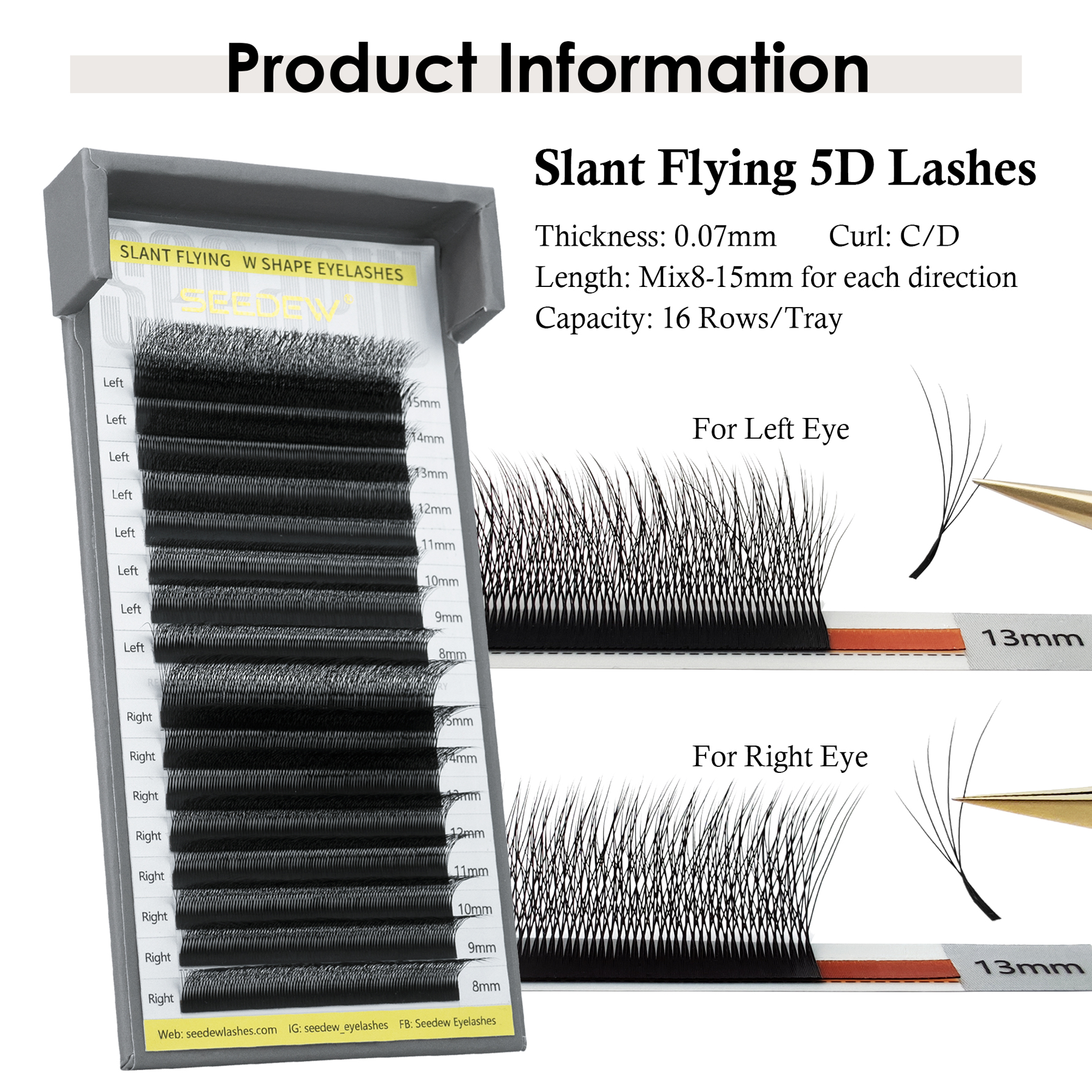 SEEDEW Fox 5D Eyelash Extensio - Eyelash Extension Anime 评论和价格