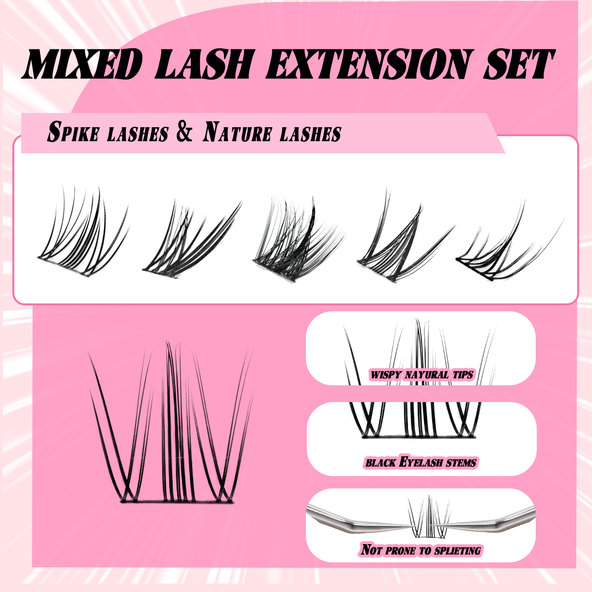 DIY Eyelashes Clusters Natural - Eyelash Extension Anime 评论和价格