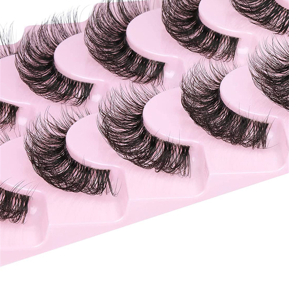 10 Pairs False Eyelashes 6D Su - Eyelash Extension Cat Eye Wispy 评论和价格