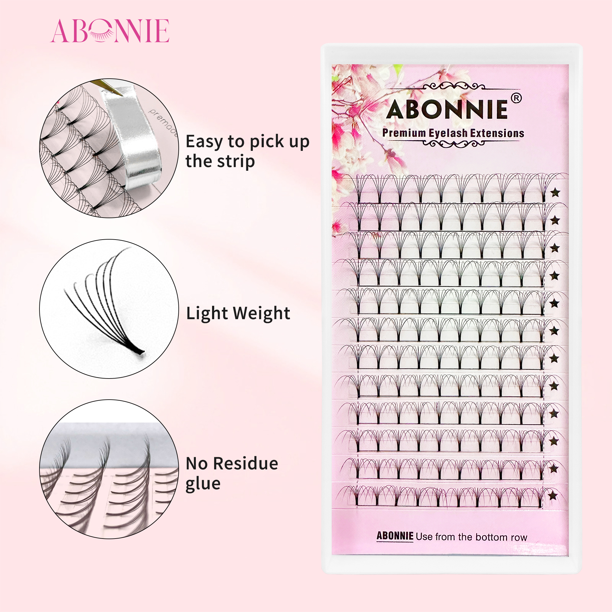 Abonnie 6D Narrow Fan Premade  - Eyelash Extension Japan 评论和价格