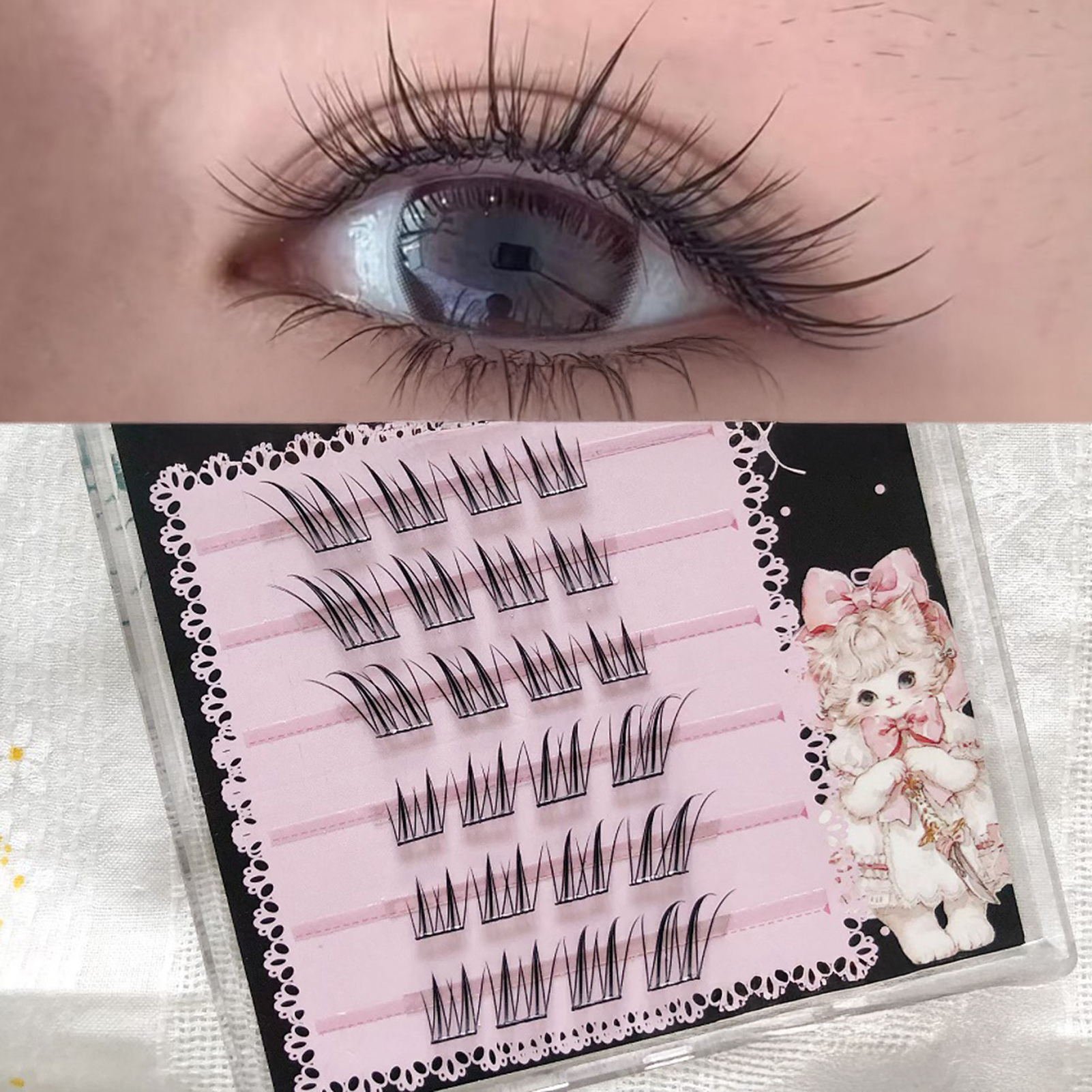 6/10/20 Rows Foxes False Eyela - Eyelash Extension Anime 评论和价格