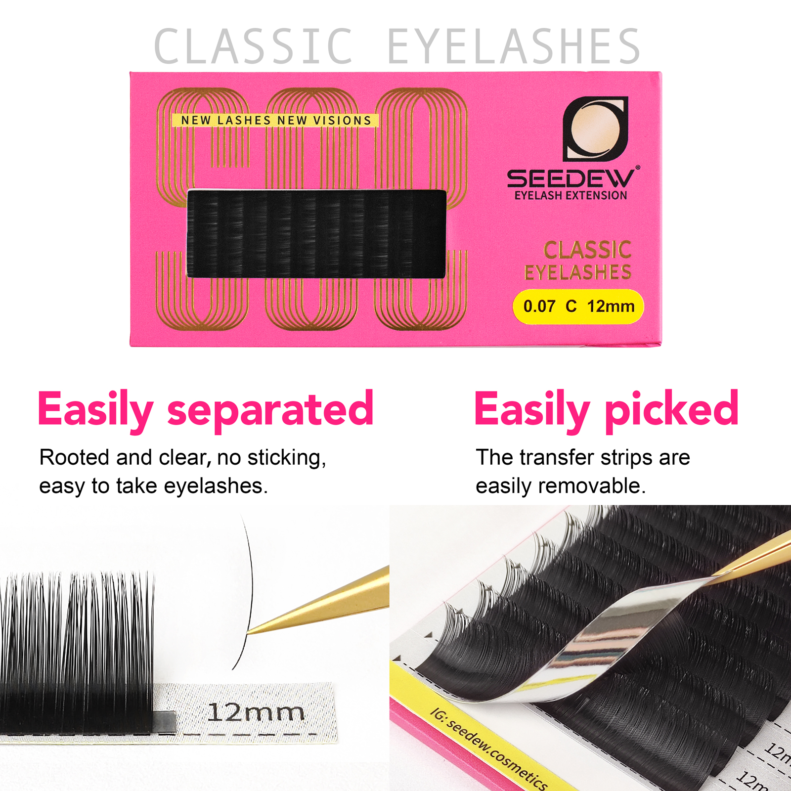 SEEDEW 0.07/0.05/0.15mm B/C/D/ - Eyelash Extension Anime 评论和价格