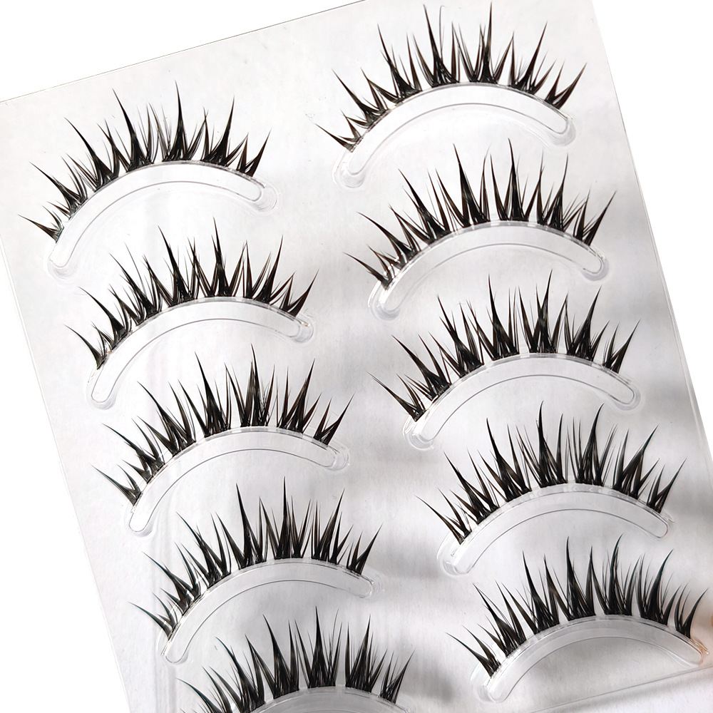 5 Pairs Natural Cat Eye False  - Eyelash Extension Cat Eye Wispy 评论和价格