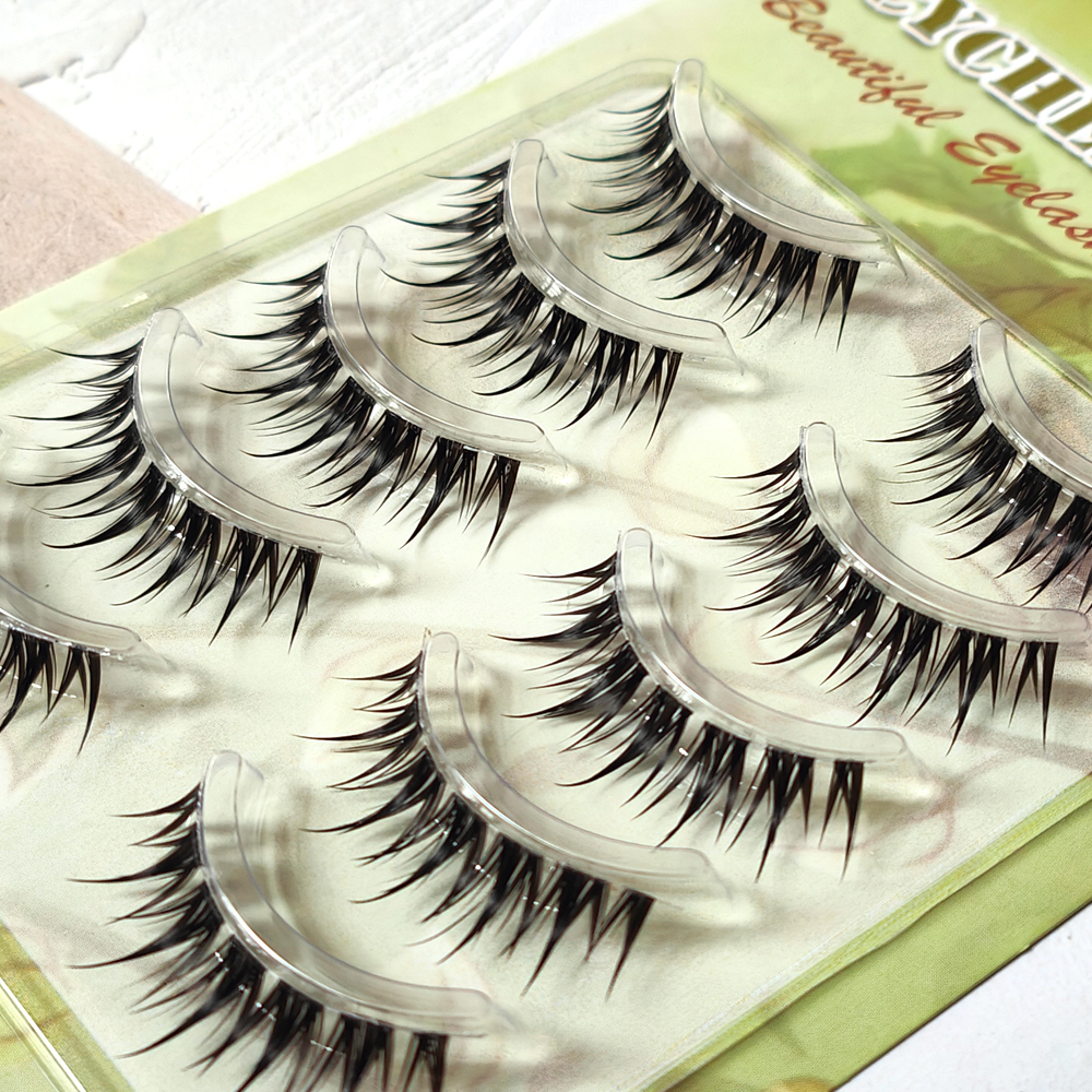 5 Pairs Natural Cat Eye False  - Eyelash Extension Cat Eye Wispy 评论和价格