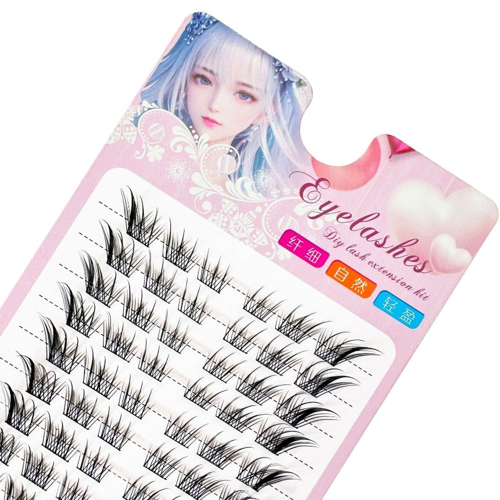 3D Cat Eye Clusters Lashes Nat - Eyelash Extension Anime 评论和价格