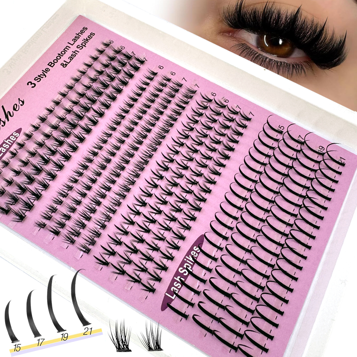 16Rows Bottom&Spiky Lashes Clu - Eyelash Extension Anime 评论和价格