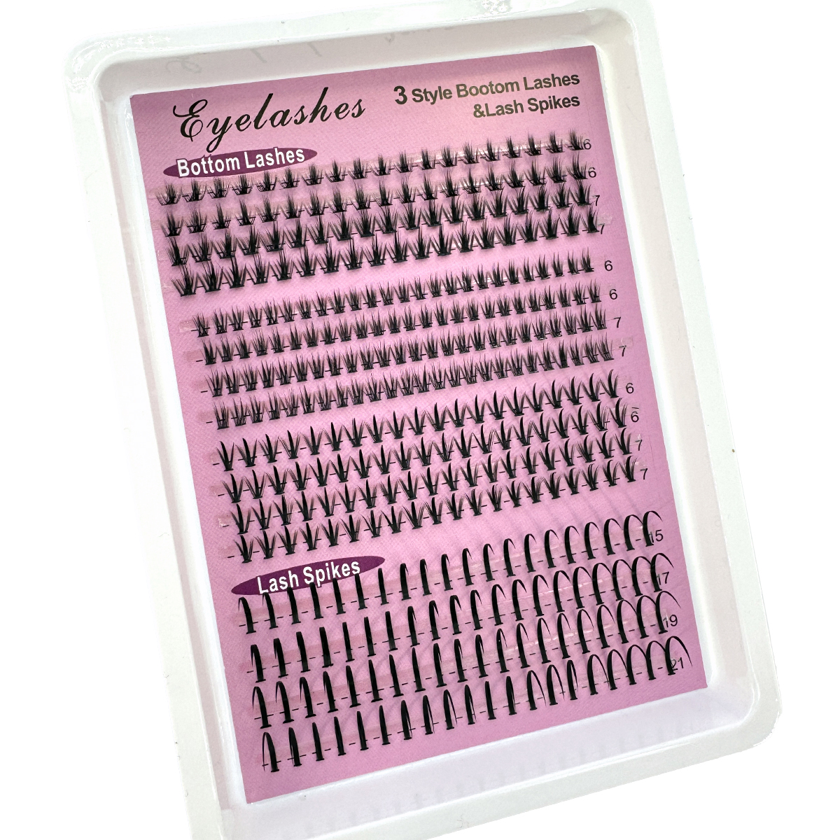 16Rows Bottom&Spiky Lashes Clu - Eyelash Extension Anime 评论和价格