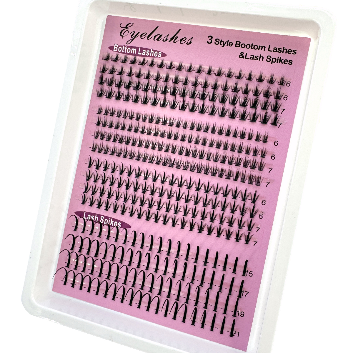16Rows Bottom&Spiky Lashes Clu - Eyelash Extension Anime 评论和价格