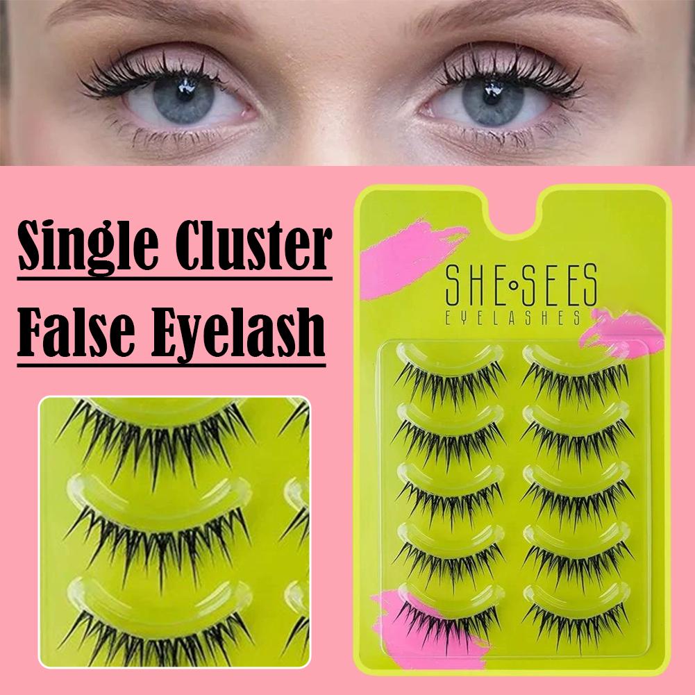 Natural Cluster False Eyelashe - Eyelash Extension Cat Eye Wispy 评论和价格