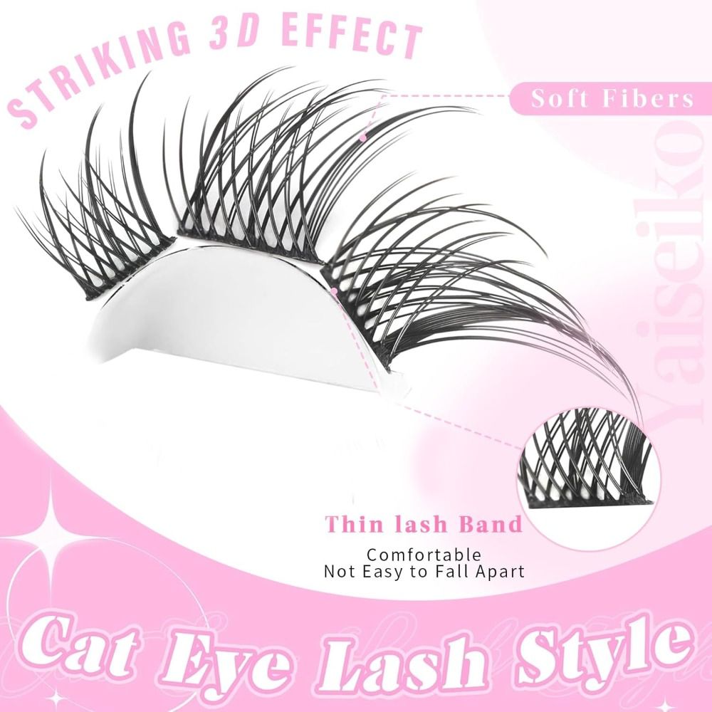 New 3D Cat Eye Self Adhesive L - Eyelash Extension Cat Eye Wispy 评论和价格